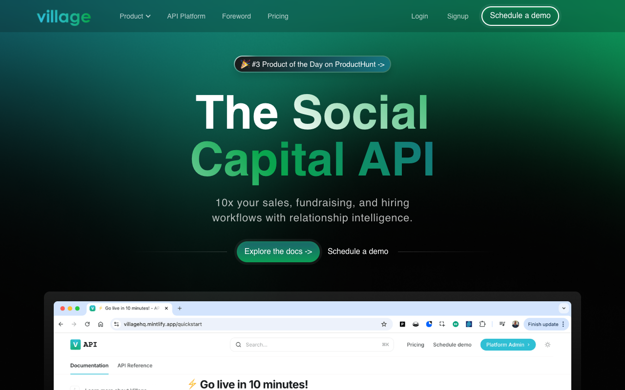 Village - Connecting You to Your Dream Job, Top Talent, and Investors