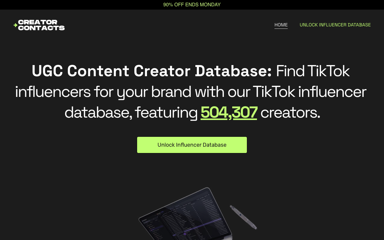 Creator Contacts - The Ultimate Influencer Database for TikTok