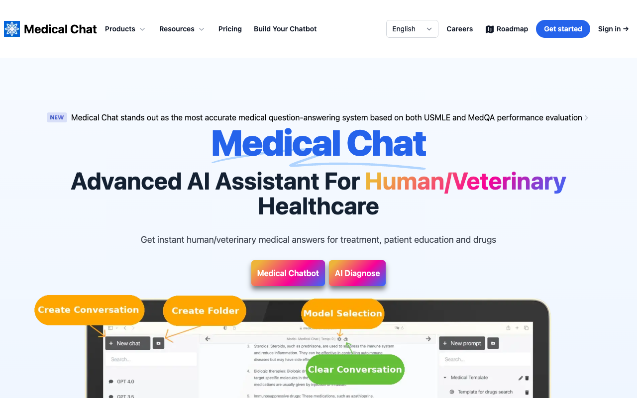Medical Chat - Advanced AI Assistant For Human/Veterinary Healthcare