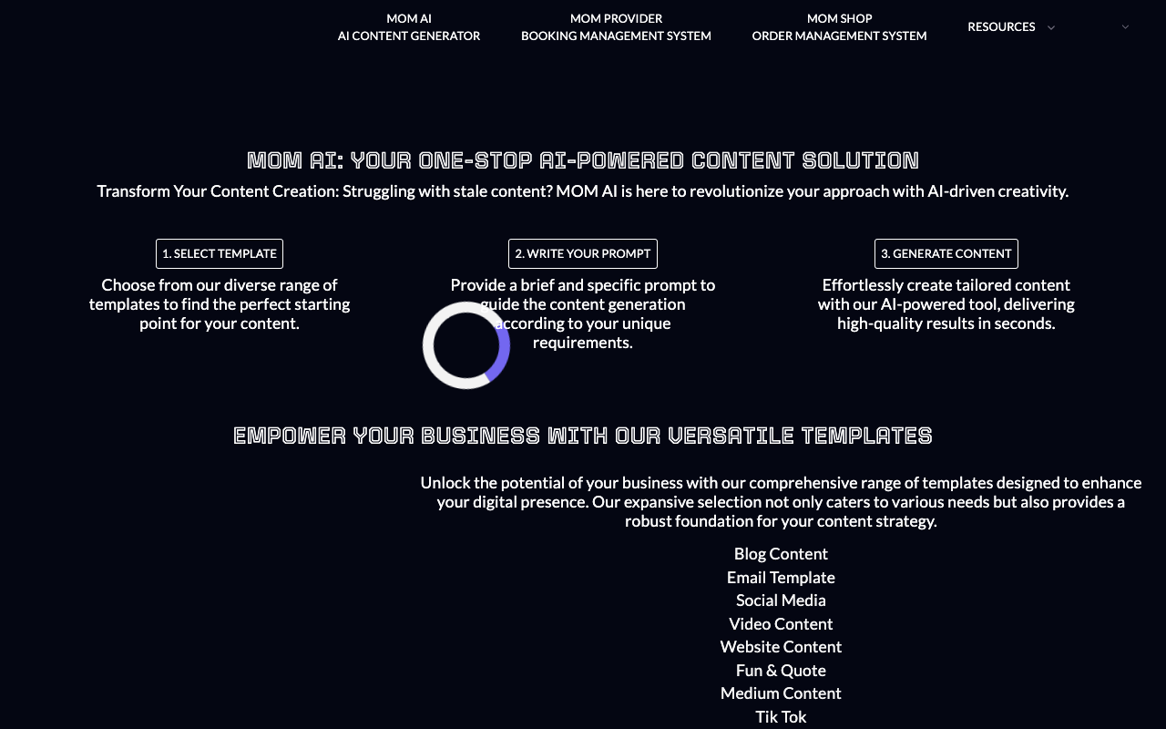 MOM App - Your Gateway to AI-Driven Solutions
