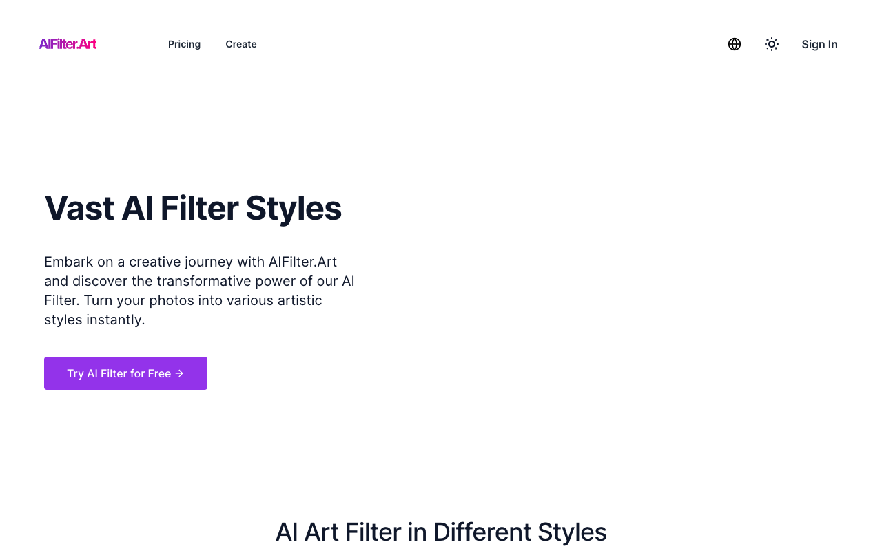 AIFilter.Art - Artify Your Selfie