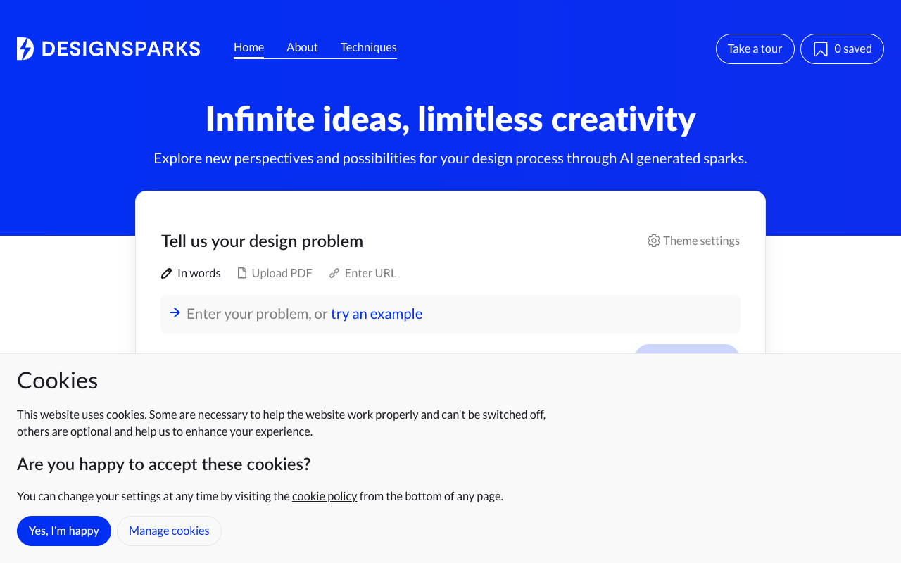 Design Sparks - AI generated sparks to improve your design process