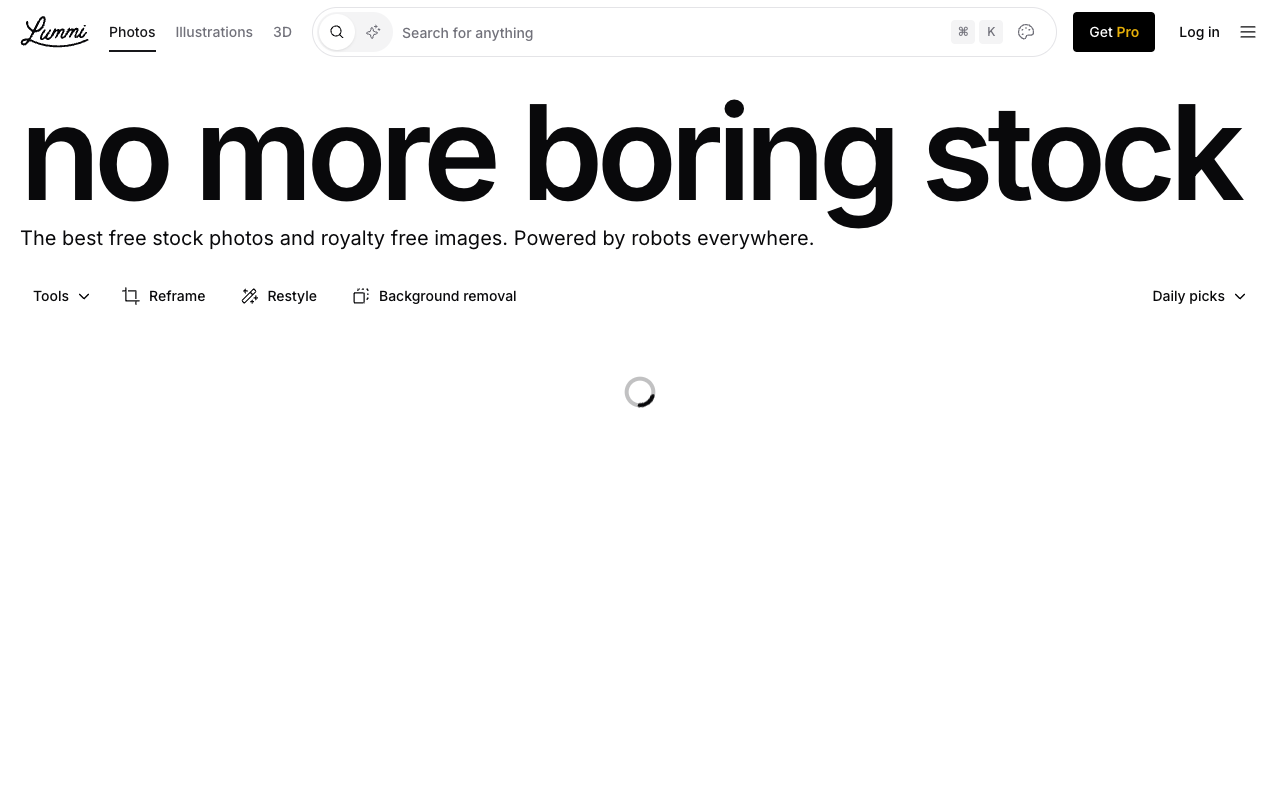 Lummi - AI-curated Stock Photos for Effortless Content Creation