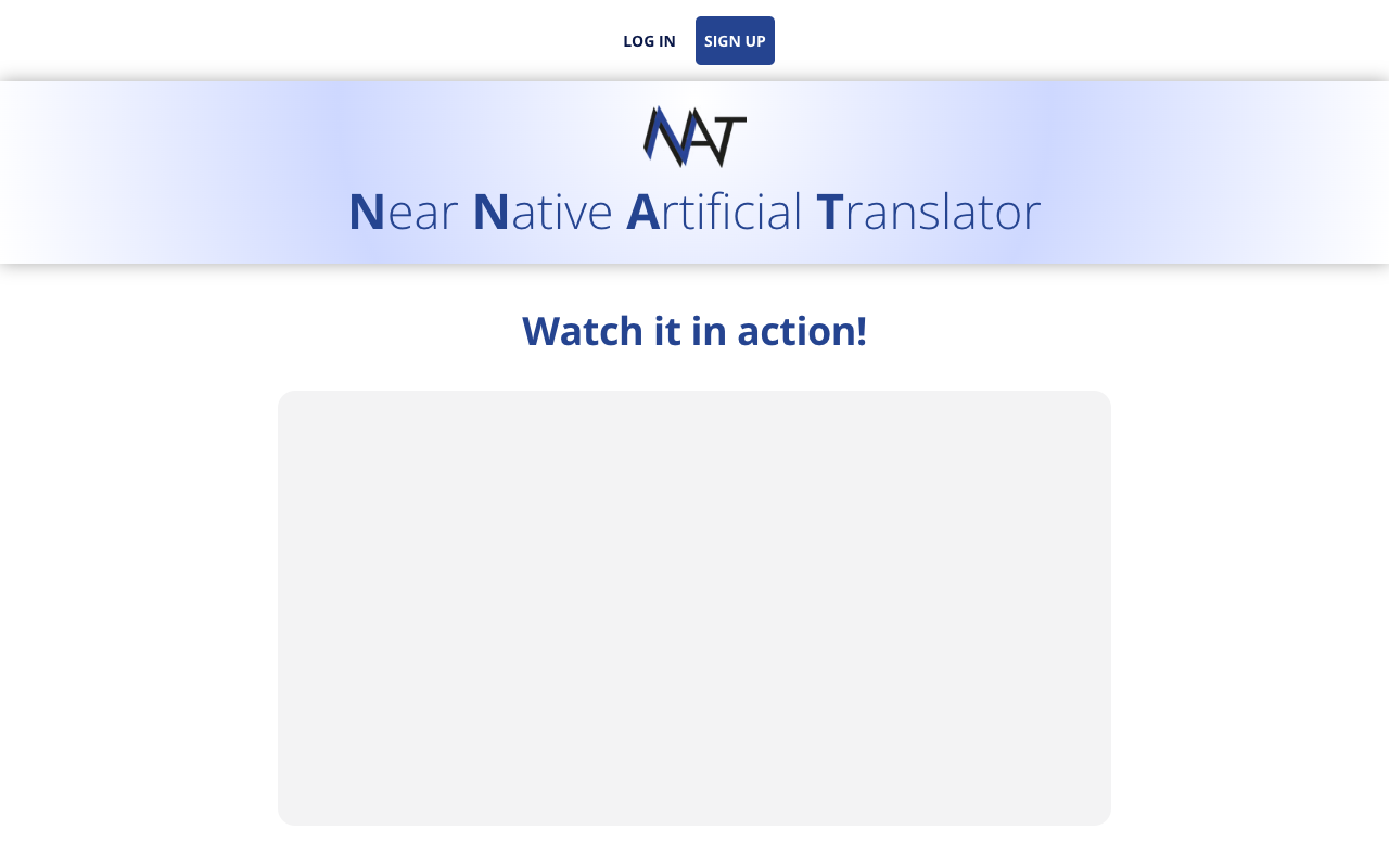 NNAT - Near Native Artificial Translator: The Ultimate Online Translator for Seamless Communication Translation Artificial Intelligence