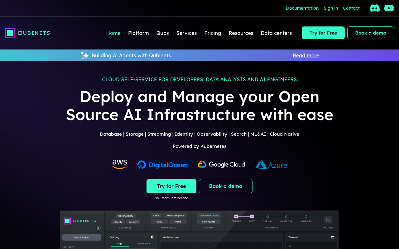 Qubinets - Open source data environments for your AI/Data project