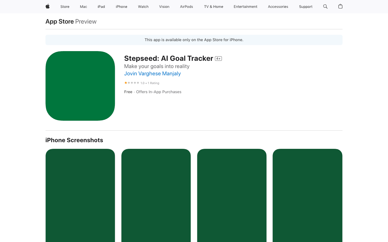 Stepseed V2 - Your personal accountability partner Productivity AI Goal Setting