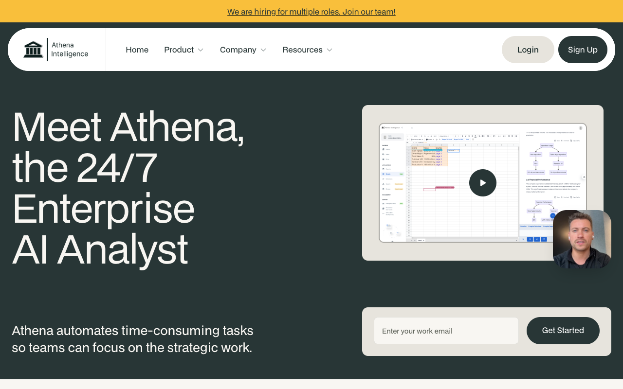 Athena Intelligence - Empower Your Data Analysis with AI-native Platform