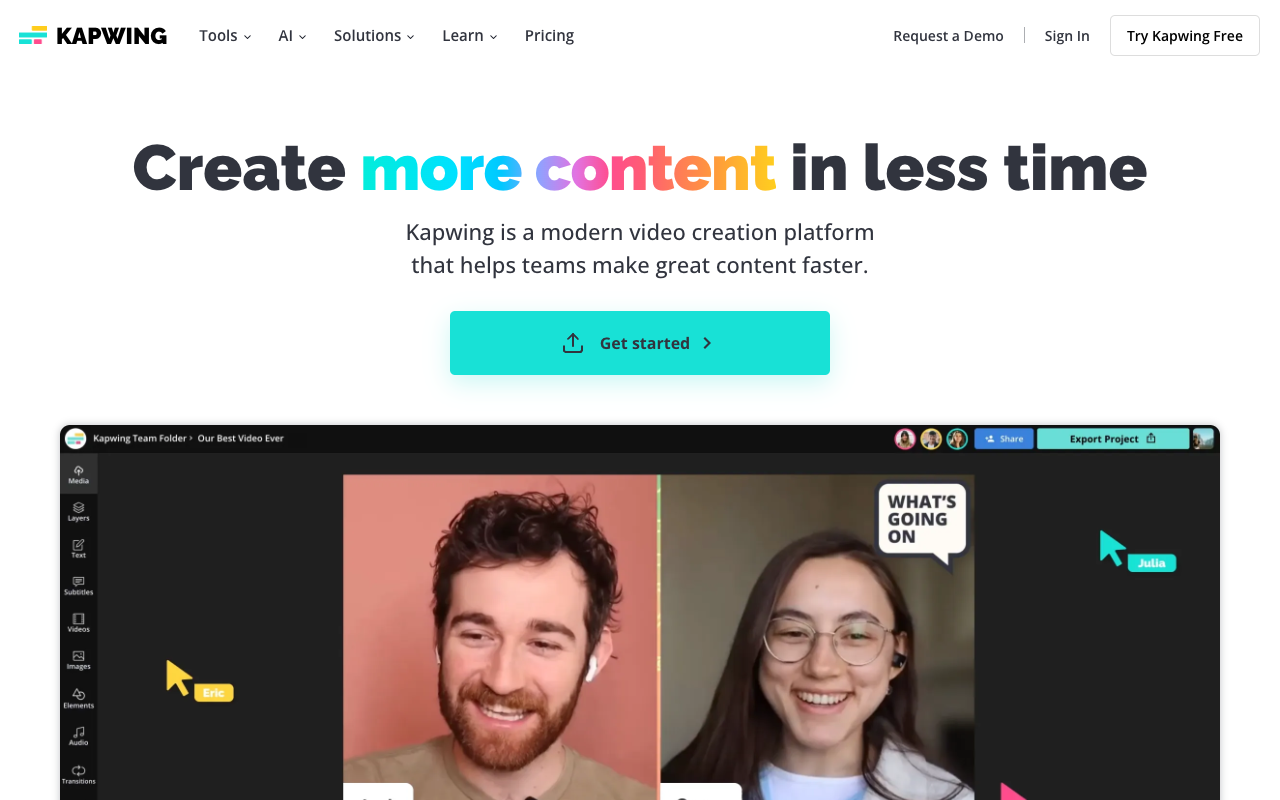 Kapwing AI - Automatic Video Dubbing & Translation AI Video Editing Translation
