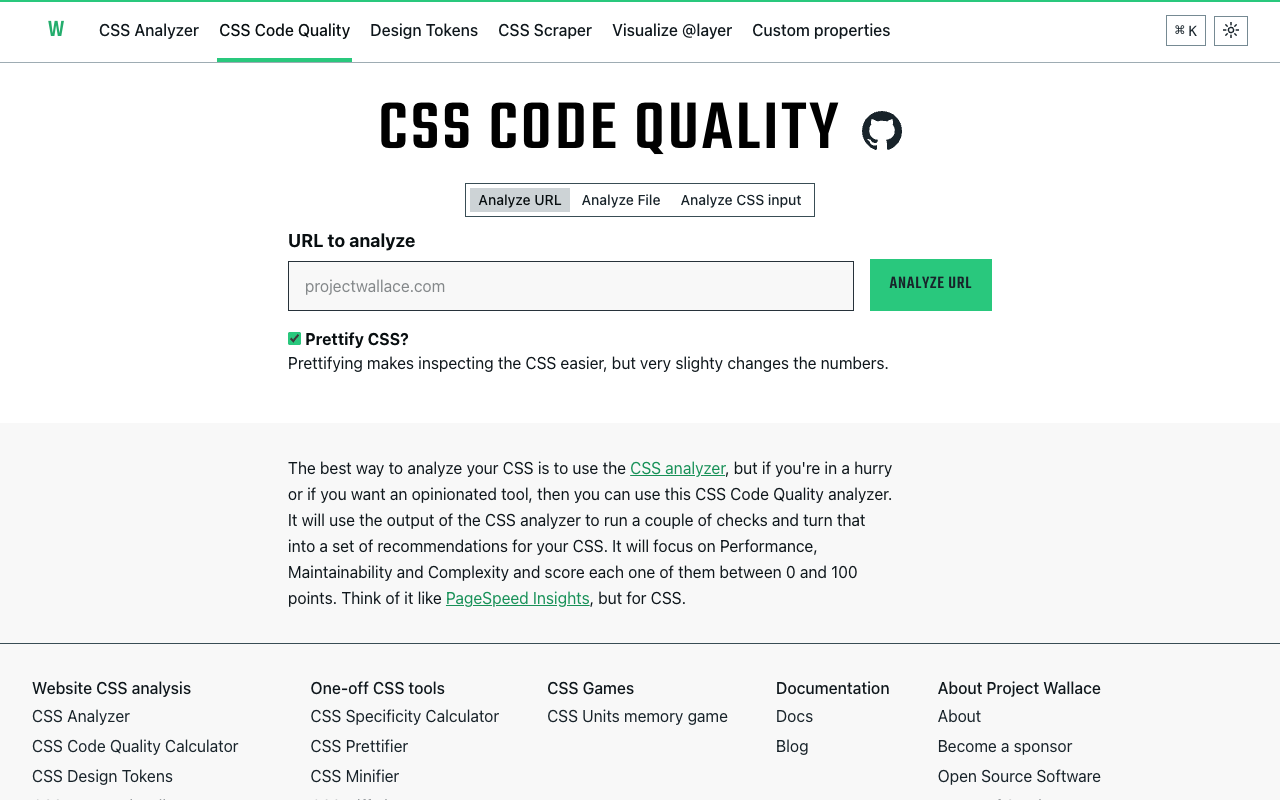 CSS Code Quality Analyzer - It's like Lighthouse for CSS code quality
