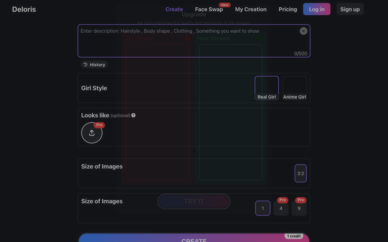 Deloris AI - AI Image Generation and Editing Tools