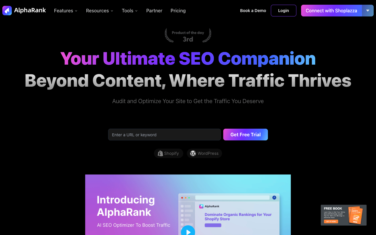 AlphaRank - Dominate rankings and organic search traffic for your stores