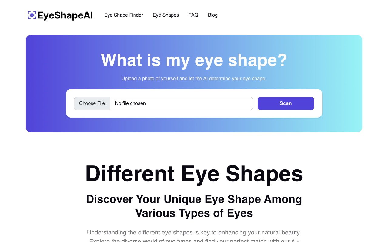 EyeShapeAI - Discover Your Eye Shape with AI