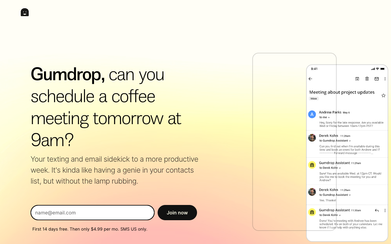 Gumdrop - Your SMS AI Scheduling Assistant