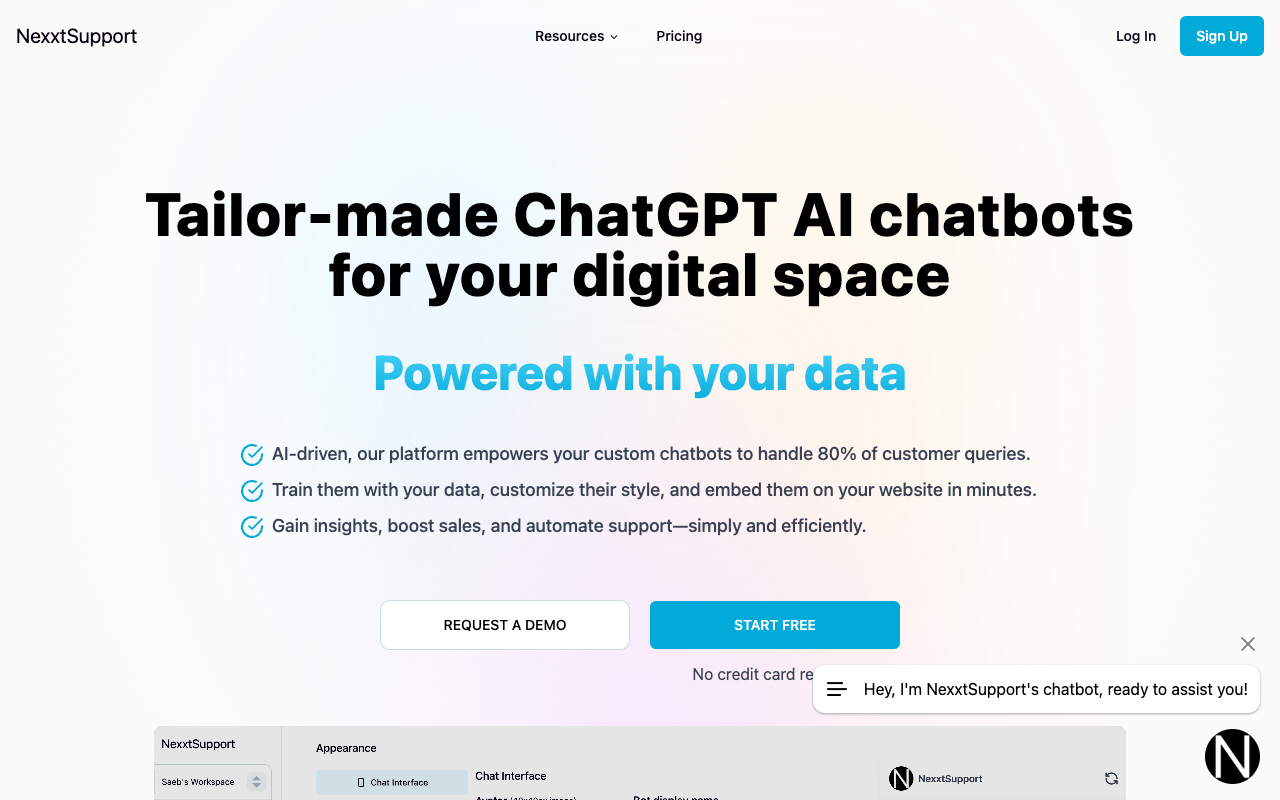 NexxtSupport - All-In-One AI Chatbot Platform For Websites and E-Commerce