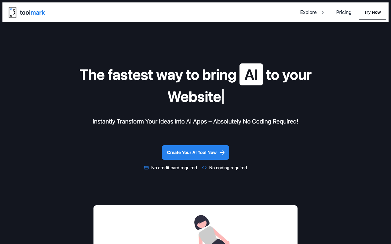 Toolmark.ai - No-code AI Tool Builder: Creating AI Apps Without Coding