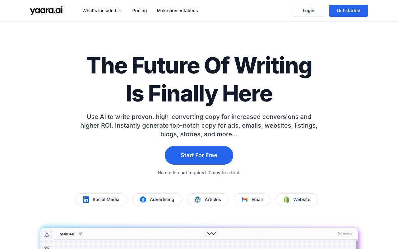 Yaara.ai - Your Versatile Writing Partner