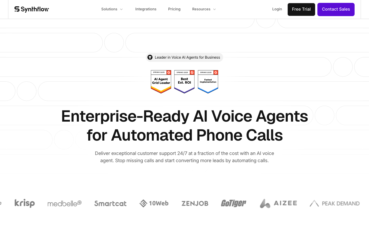 Synthflow - Create human-like AI voice agents with no-code