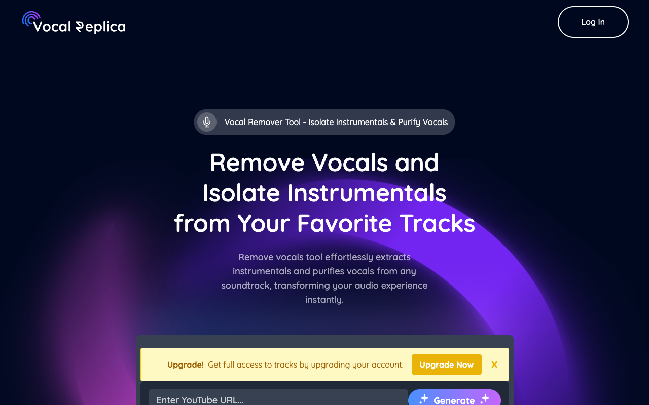 VocalReplica - Effortlessly Isolate Vocals & Instrumentals