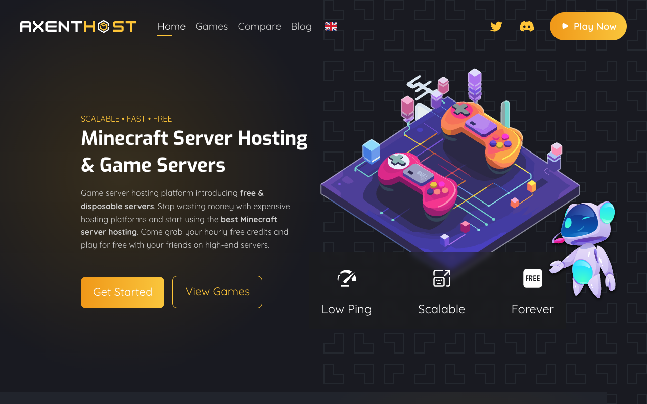 AxentHost - The Future of Game Server Hosting