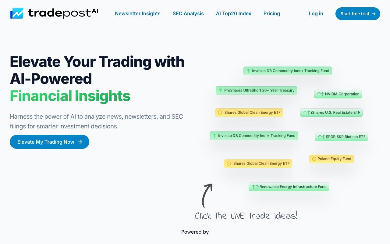 Tradepost.ai - AI-powered analysis of financial newsletters and SEC filings
