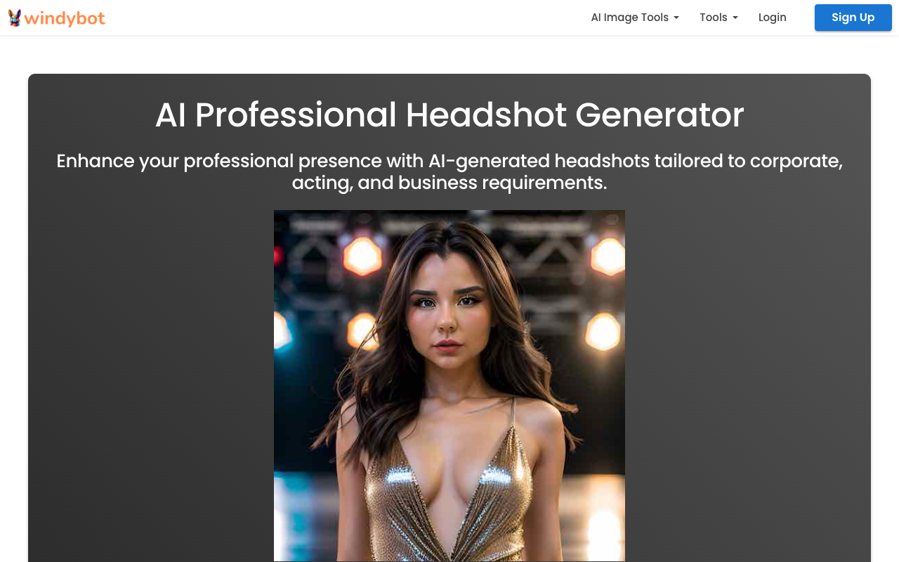 Windy AI Professional Headshots - Headshots for your resume, website and LinkedIn profile AI Photography Professional Development