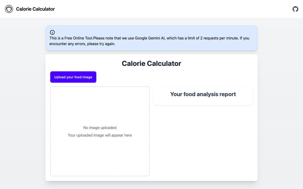 Calorie Calculator - Easily Calculate Calories by Uploading Food Images