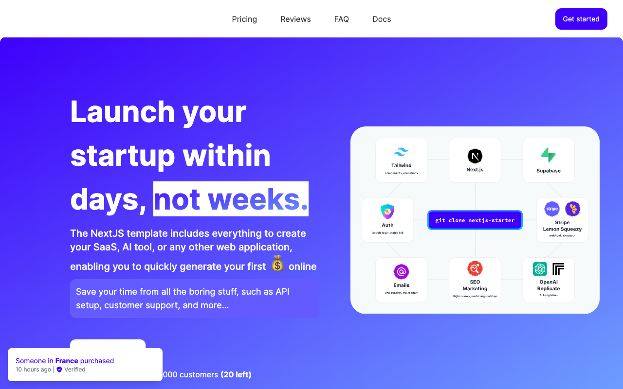 Next Starter AI - Launch your startup in days, not weeks!