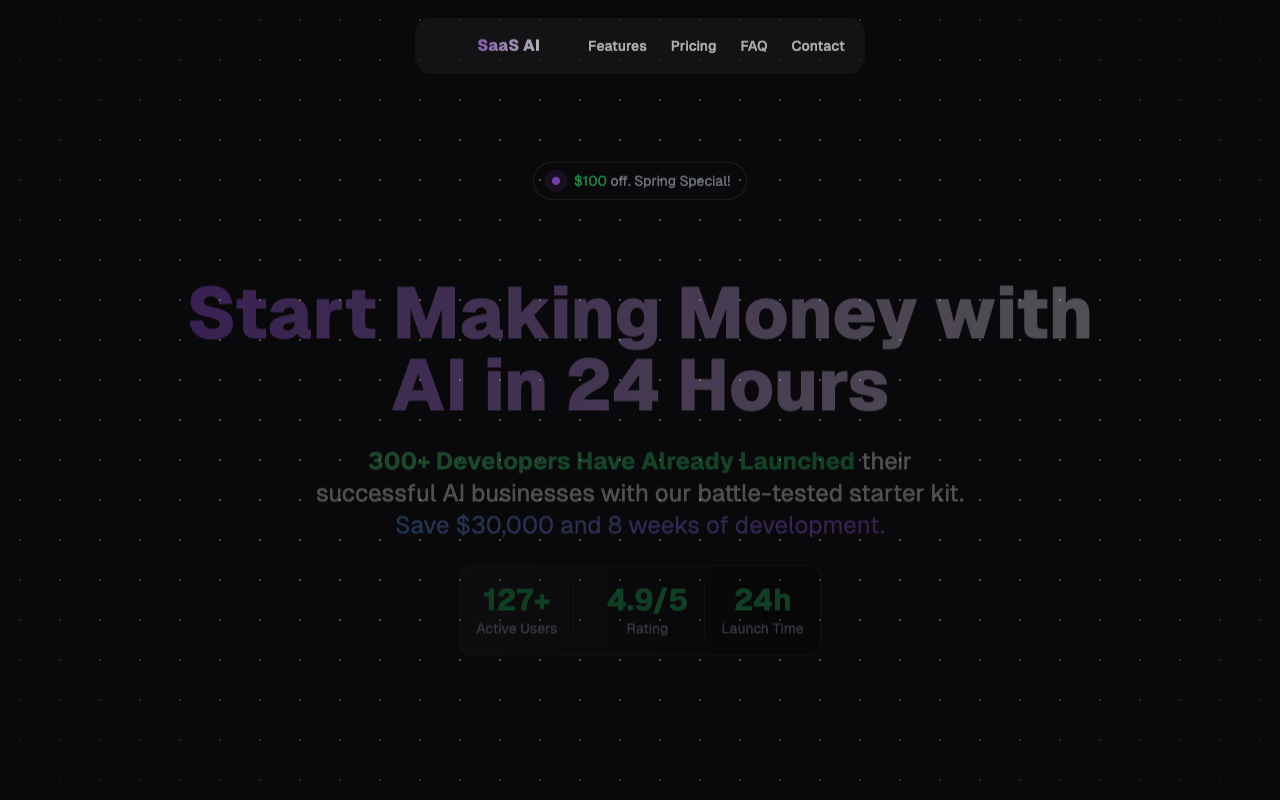 SaaS AI - The fastest way to launch your AI SaaS AI Development SaaS
