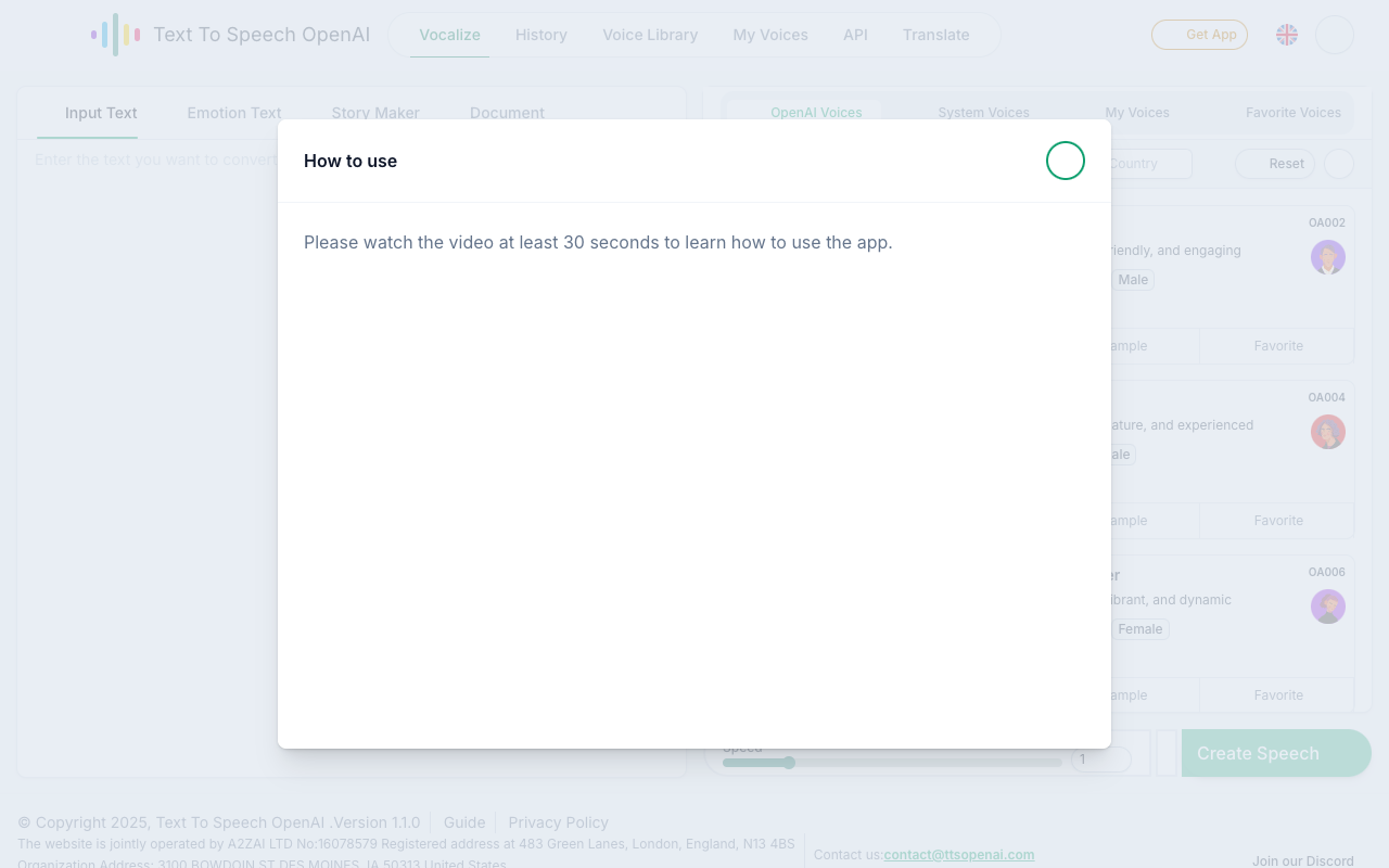 ttsopenai.com - Text To Speech OpenAI - PDF, eBooks to Audiobooks, MP3 with OpenAI Text To Speech