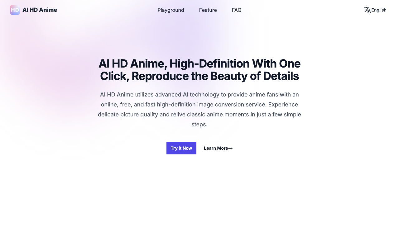 AI HD Anime - AI anime pictures become clearer