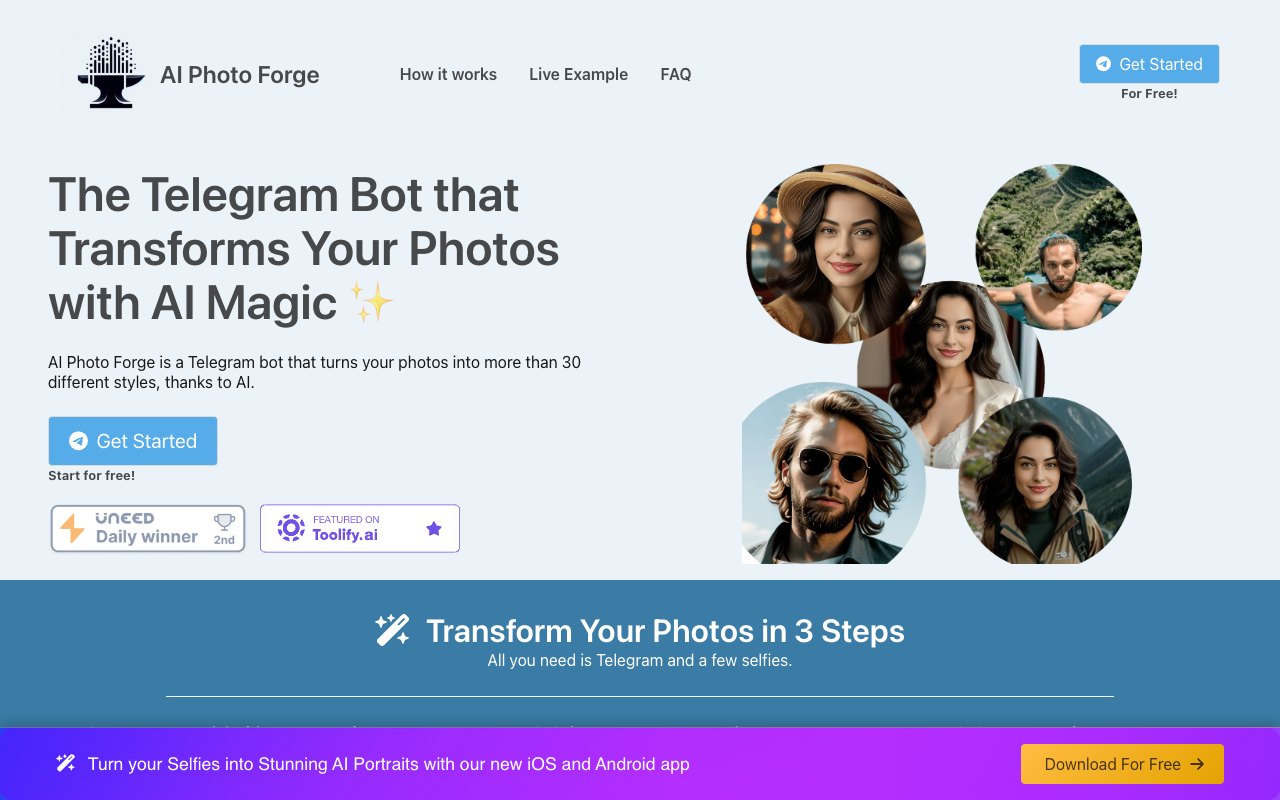 AI Photo Forge - Transform Your Photos with AI