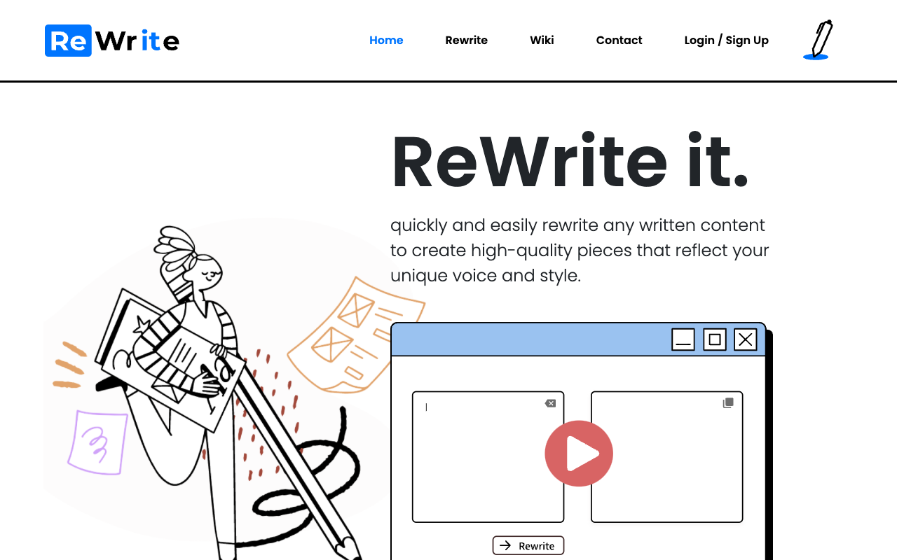 ReWriteIt AI - Elevate your writing with AI powered suggestions