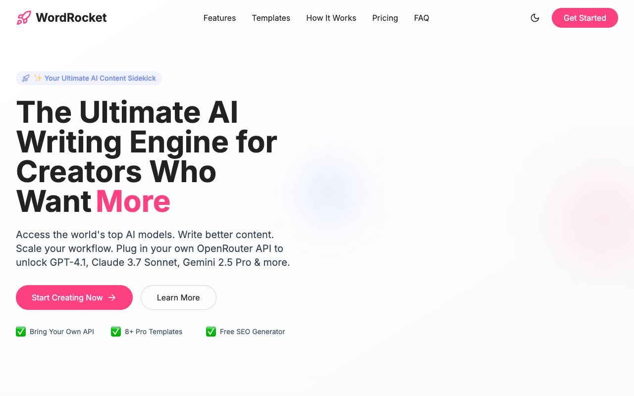 WordRocket AI - Revolutionize Content Creation with High-Quality Blog Posts