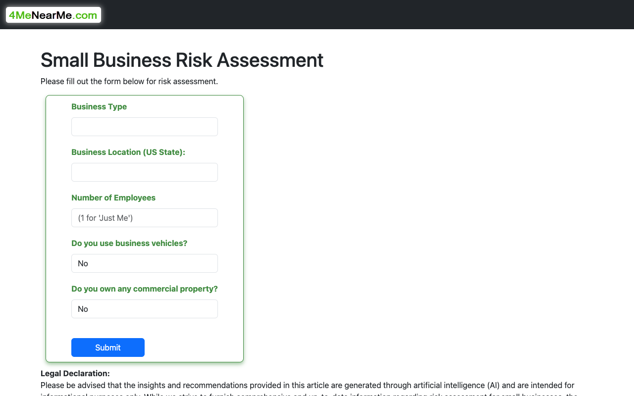 AI Risk Navigator for Small Business - Empowering Small Businesses with AI-Driven Insight