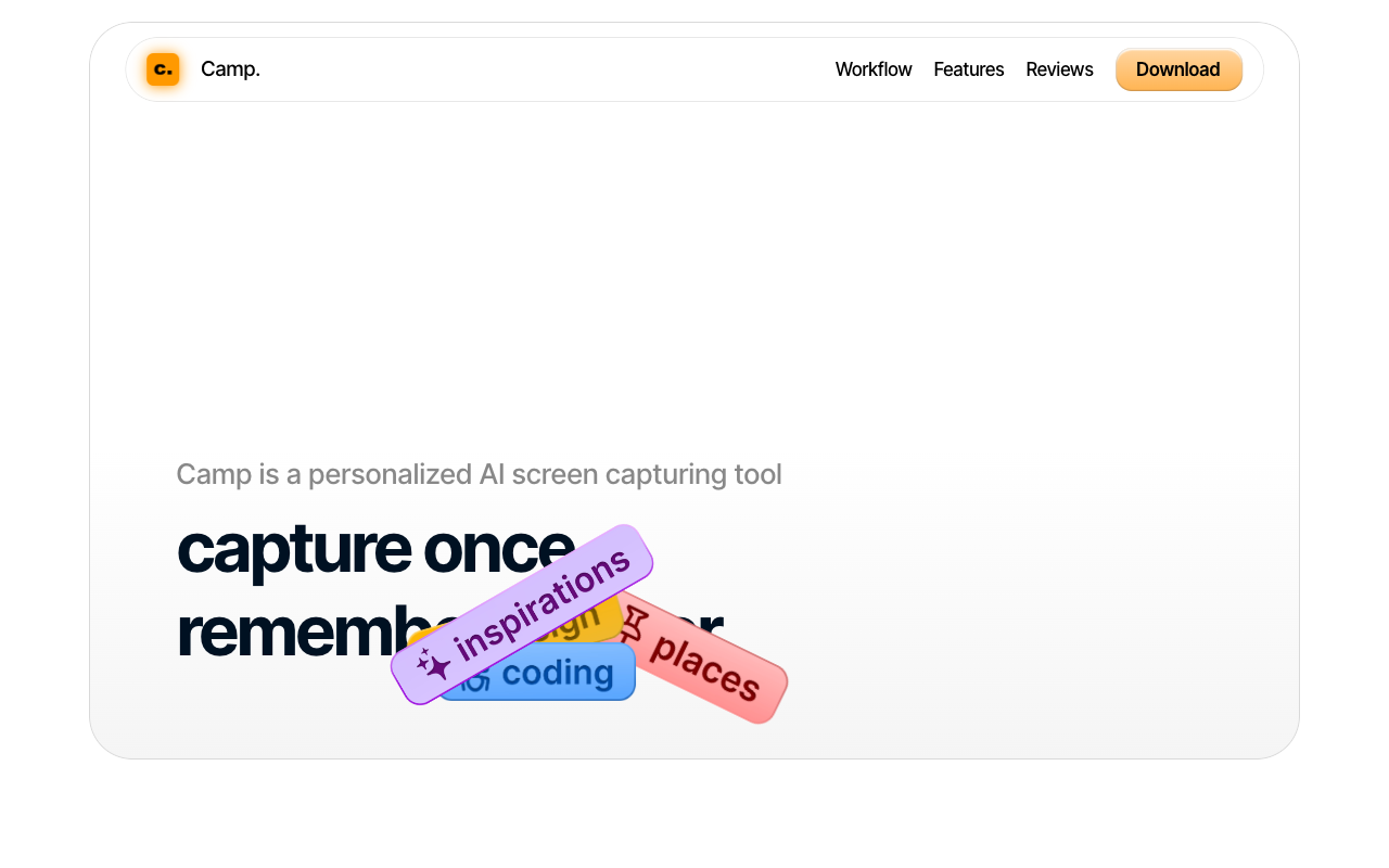 Camp for macOS - Let's conquer screenshots together