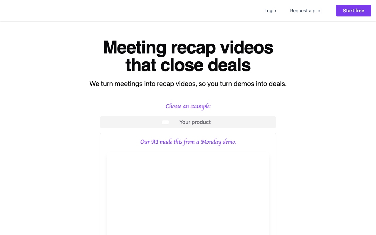 DemoTime AI - Magic video highlights after every sales or demo meeting
