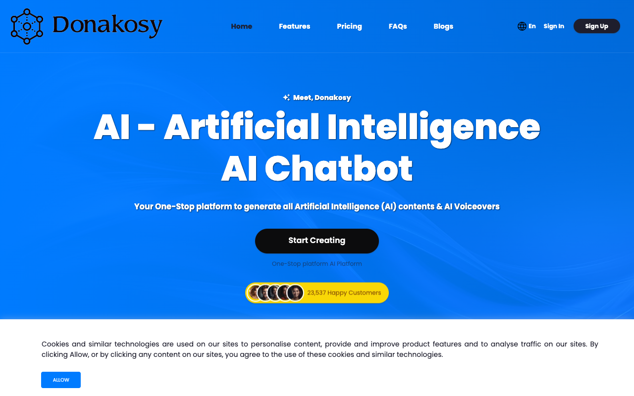 Donakosy - Your Go-To AI Platform for AI Voiceover and AI Content