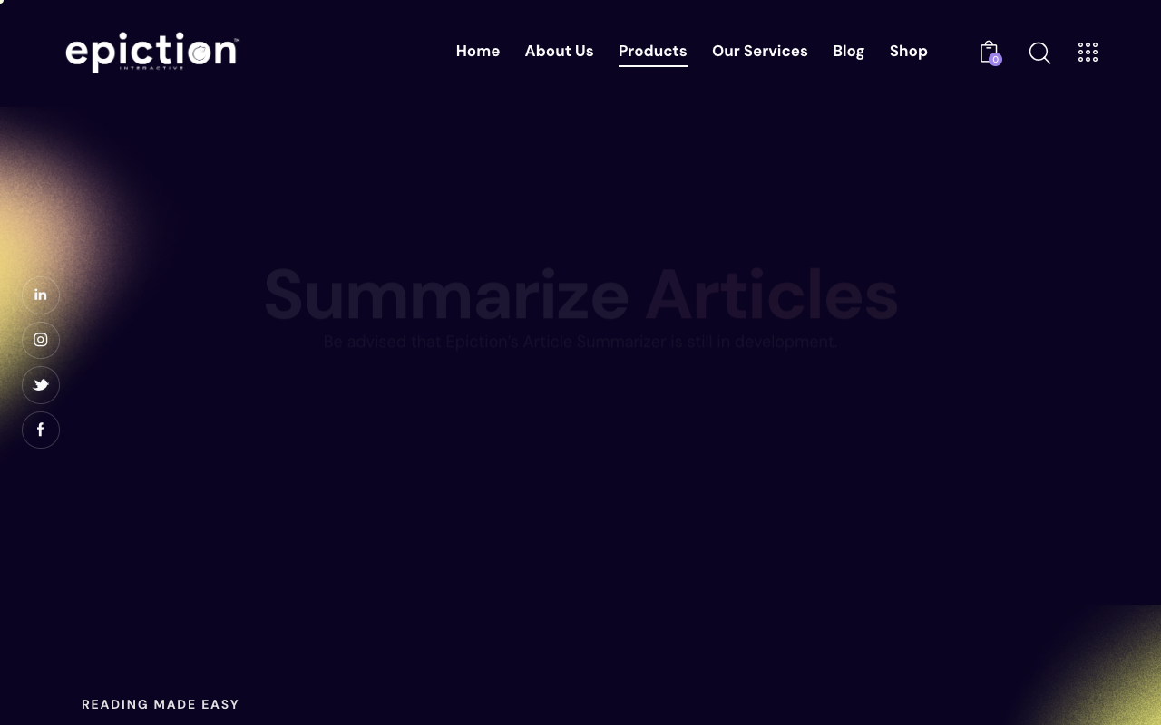 Epiction AI Summarizer - Revolutionize Your Reading Experience
