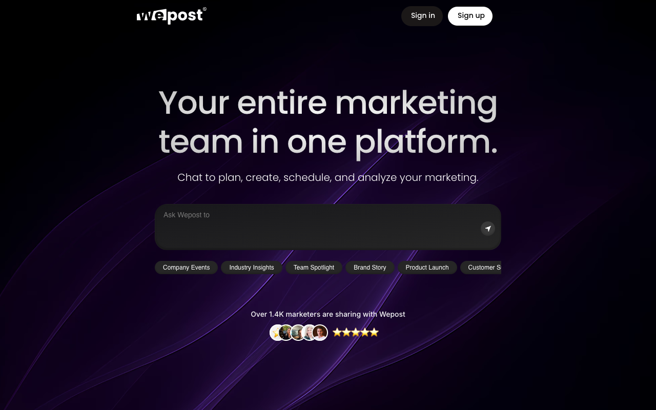 Wepost 2.0 - Make your stories come to life
