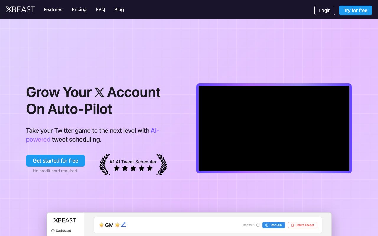 X Beast - Fully Automatic X Post Generation & Scheduling