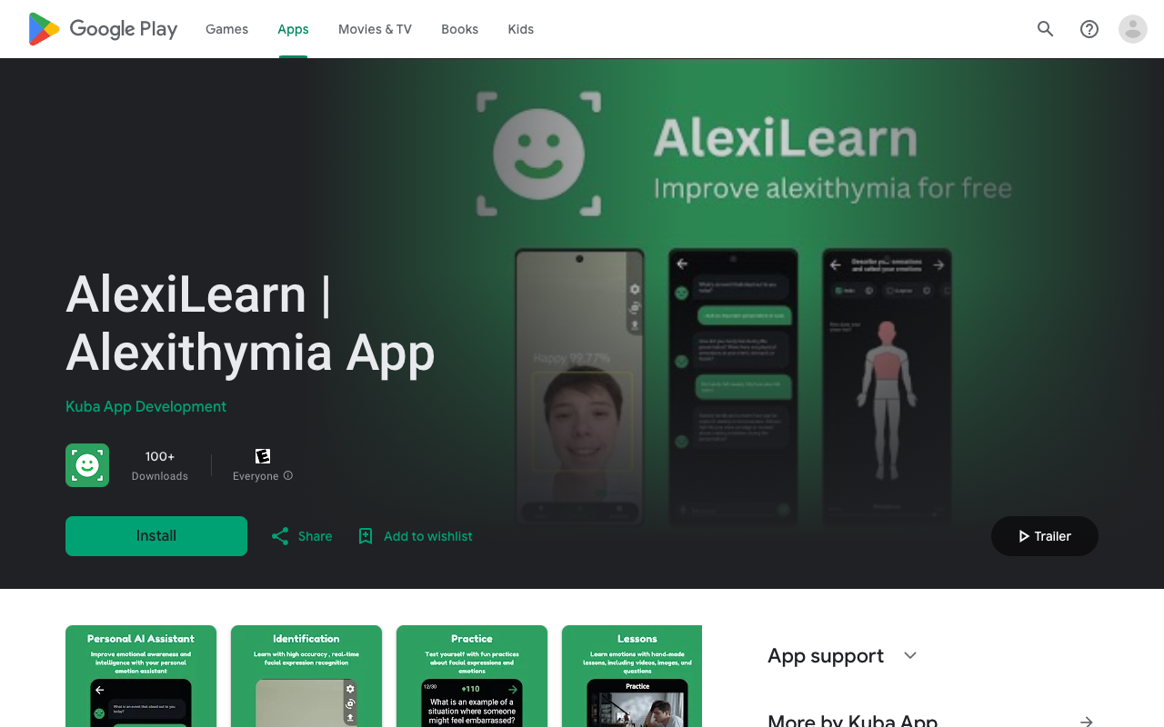 AlexiLearn | Alexithymia and Autism App - Innovative, educational AI app with many learning features