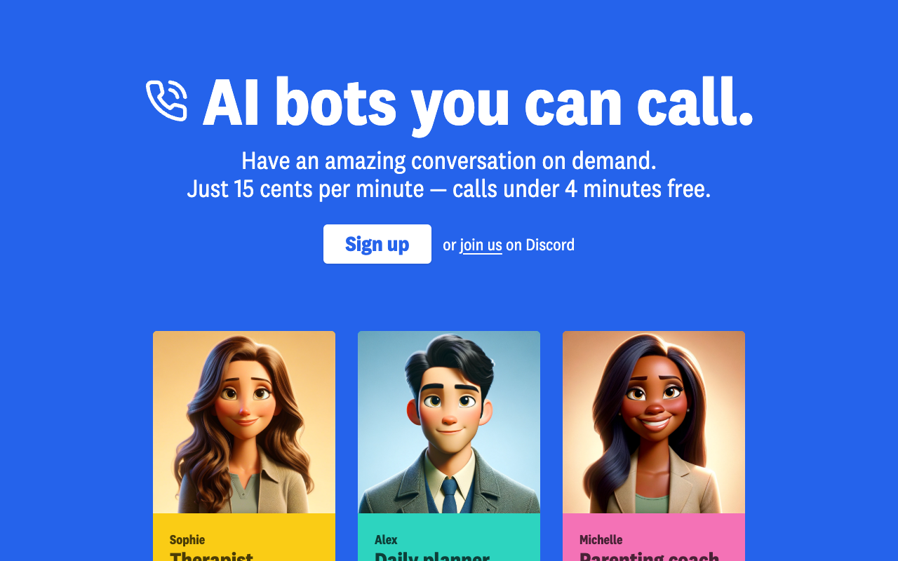 Call an AI - Real-time Voice AI Interaction Anytime, Anywhere