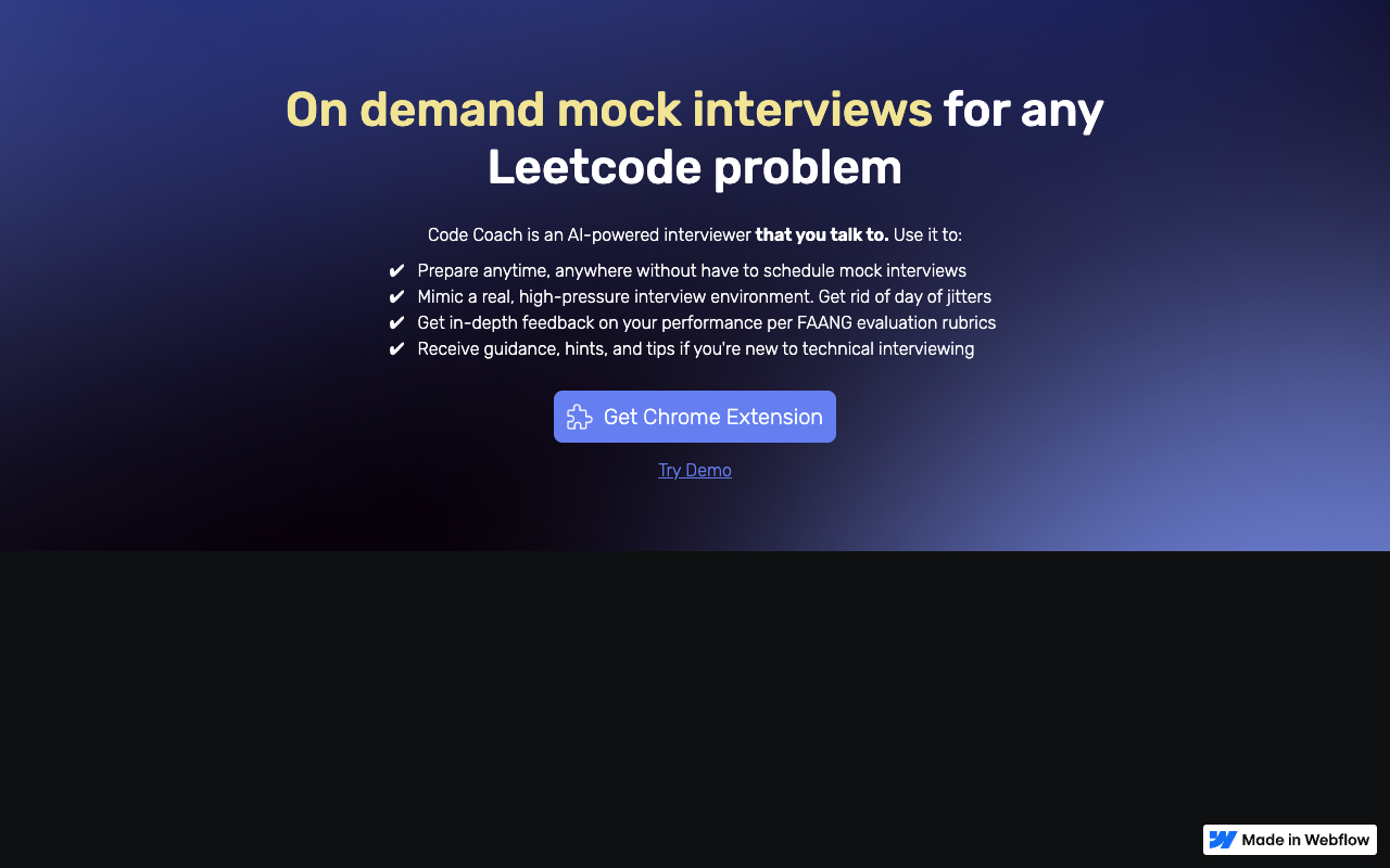 Code Coach - AI voice coach for technical interview practice