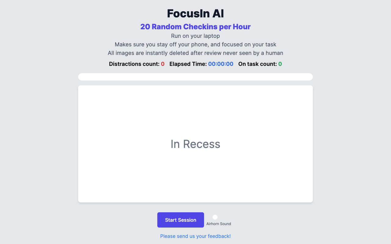 Focusin Work - AI tool to keep you focused