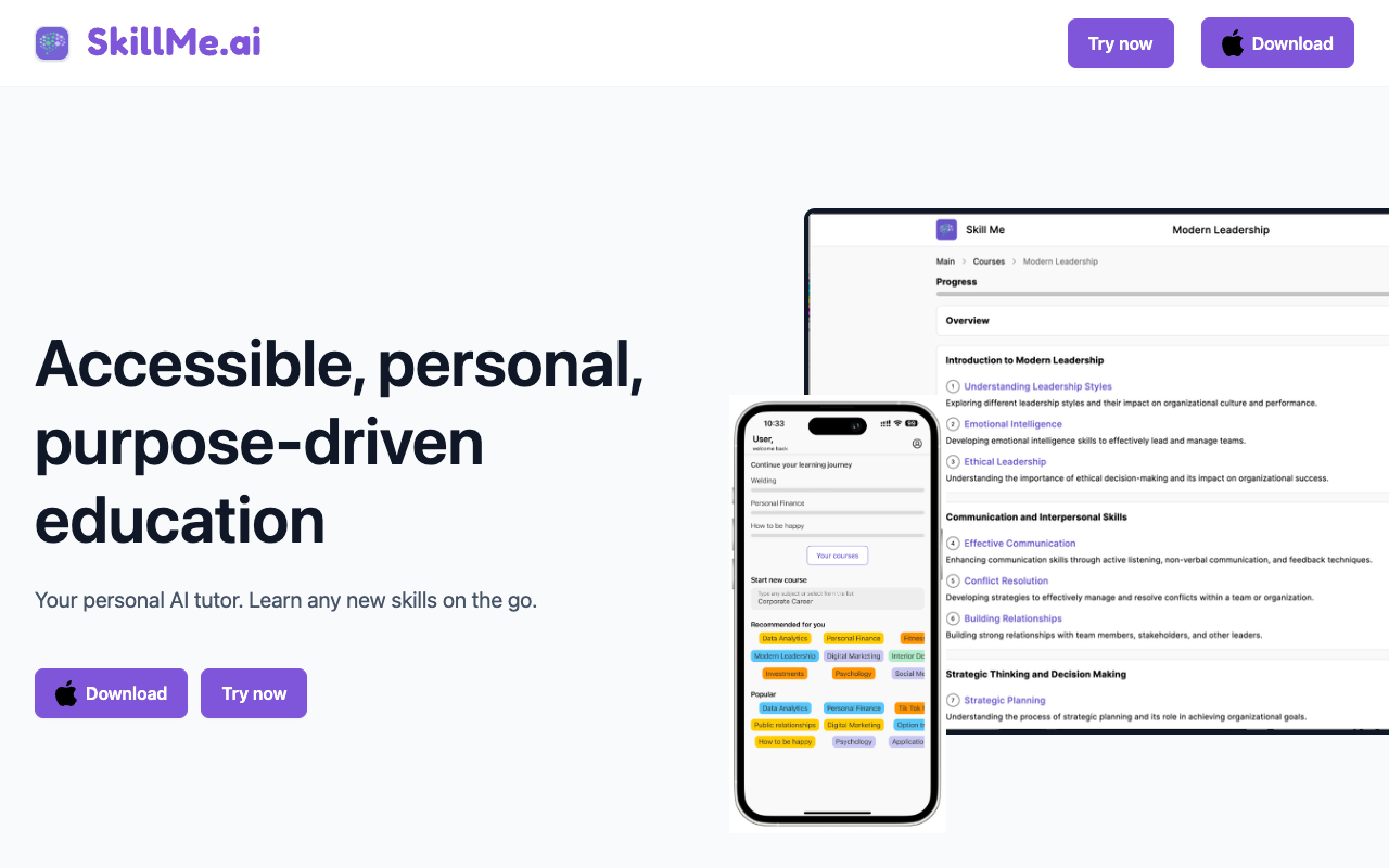 SkillMe.AI - Your Personal AI Tutor and Career Coach