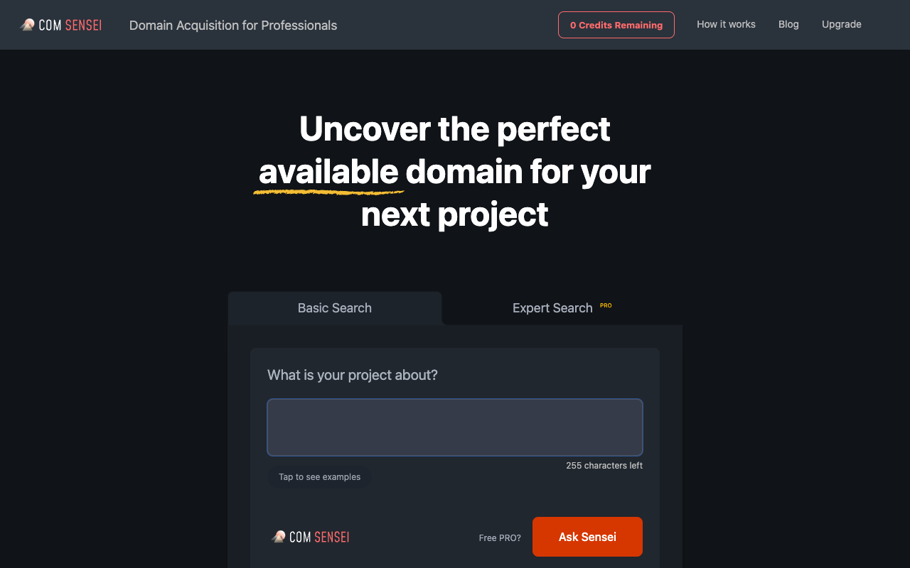 COMSENSEI - The perfect available .com for your next project