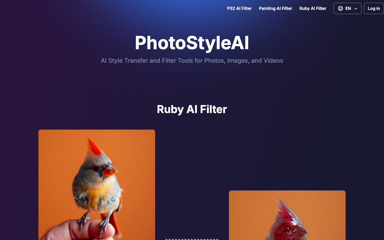 PS2 AI Filter - Transform Your Photos into PlayStation 2 Graphics AI Photography