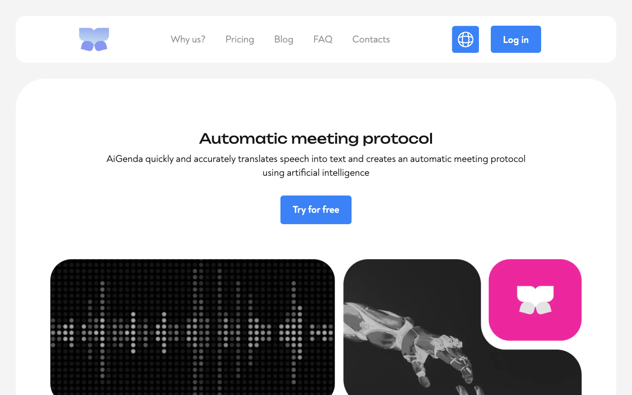 AiGenda - AI-powered platform for automatic meeting summaries
