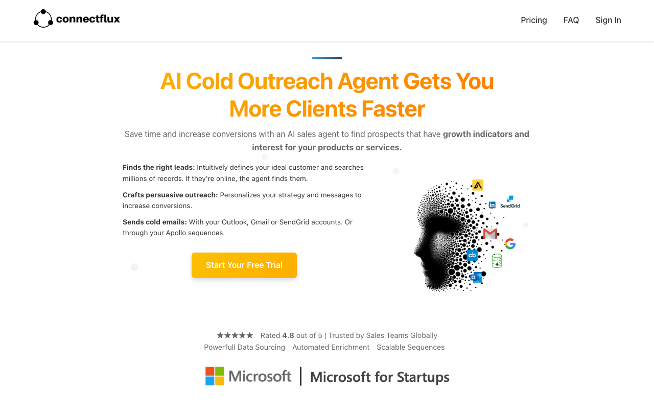 ConnectFlux.ai - Streamline Your Outreach with an AI Assistant