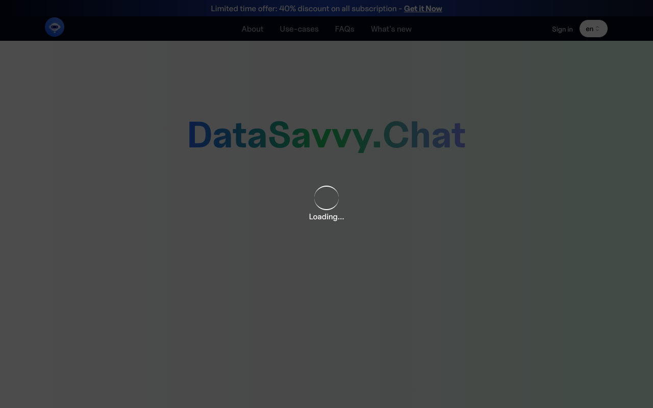 DataSavvy.Chat - Let AI handle customer support and lead generation for you